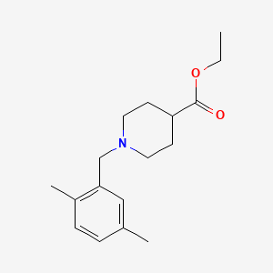 molecular formula C17H25NO2 B5640093 ethyl 1-(2,5-dimethylbenzyl)-4-piperidinecarboxylate 