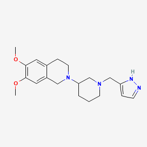 molecular formula C20H28N4O2 B5640114 6,7-dimethoxy-2-[1-(1H-pyrazol-3-ylmethyl)-3-piperidinyl]-1,2,3,4-tetrahydroisoquinoline 