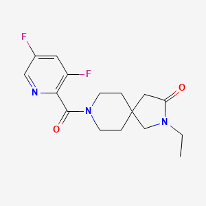 molecular formula C16H19F2N3O2 B5640128 8-[(3,5-difluoropyridin-2-yl)carbonyl]-2-ethyl-2,8-diazaspiro[4.5]decan-3-one 