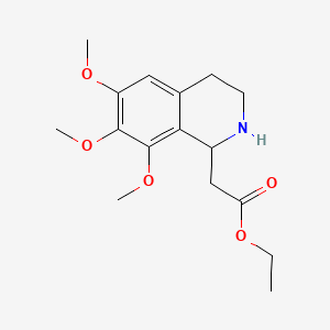 molecular formula C16H23NO5 B564019 1-Isoquinolineacetic acid,1,2,3,4-tetrahydro-6,7,8-trimethoxy-,ethyl ester CAS No. 101256-77-3