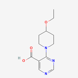 molecular formula C12H17N3O3 B5640206 4-(4-ethoxypiperidin-1-yl)pyrimidine-5-carboxylic acid 