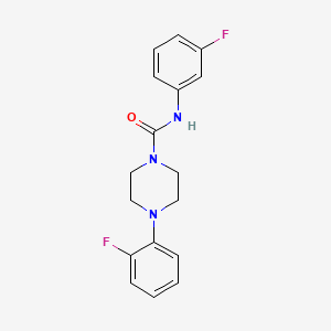 4-(2-fluorophenyl)-N-(3-fluorophenyl)-1-piperazinecarboxamide