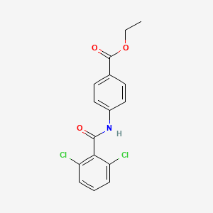 molecular formula C16H13Cl2NO3 B5640224 ethyl 4-[(2,6-dichlorobenzoyl)amino]benzoate 
