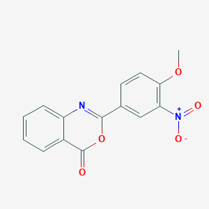 molecular formula C15H10N2O5 B5640240 2-(4-methoxy-3-nitrophenyl)-4H-3,1-benzoxazin-4-one 