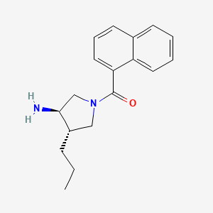 molecular formula C18H22N2O B5640265 (3R*,4S*)-1-(1-naphthoyl)-4-propylpyrrolidin-3-amine 