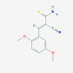 molecular formula C12H12N2O2S B5640272 2-cyano-3-(2,5-dimethoxyphenyl)-2-propenethioamide 