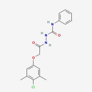 molecular formula C17H18ClN3O3 B5640286 2-(4-CHLORO-3,5-DIMETHYLPHENOXY)-N-[(PHENYLCARBAMOYL)AMINO]ACETAMIDE 