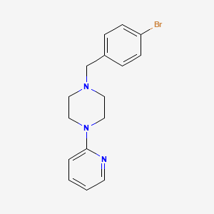 molecular formula C16H18BrN3 B5640297 1-(4-bromobenzyl)-4-(2-pyridinyl)piperazine 