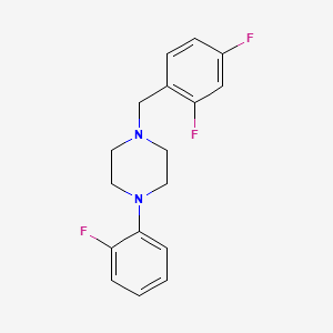 molecular formula C17H17F3N2 B5640298 1-(2,4-difluorobenzyl)-4-(2-fluorophenyl)piperazine 