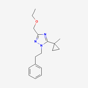 molecular formula C17H23N3O B5640318 3-(ethoxymethyl)-5-(1-methylcyclopropyl)-1-(2-phenylethyl)-1H-1,2,4-triazole 