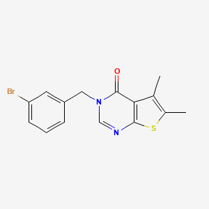 molecular formula C15H13BrN2OS B5640344 3-(3-bromobenzyl)-5,6-dimethylthieno[2,3-d]pyrimidin-4(3H)-one 