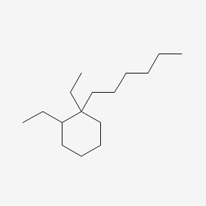 molecular formula C16H32 B564038 1,2-Diethyl-1-hexylcyclohexane CAS No. 100182-46-5