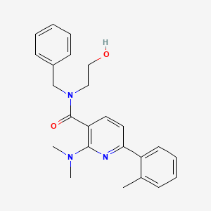 N-benzyl-2-(dimethylamino)-N-(2-hydroxyethyl)-6-(2-methylphenyl)nicotinamide