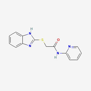 molecular formula C14H12N4OS B5640412 2-(1H-benzimidazol-2-ylthio)-N-2-pyridinylacetamide 