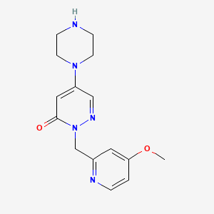 molecular formula C15H19N5O2 B5640413 2-[(4-methoxy-2-pyridinyl)methyl]-5-(1-piperazinyl)-3(2H)-pyridazinone dihydrochloride 