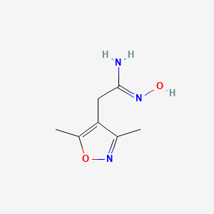 molecular formula C7H11N3O2 B564043 2-(3,5-Dimethylisoxazol-4-yl)-N-hydroxyacetimidamide CAS No. 102390-29-4