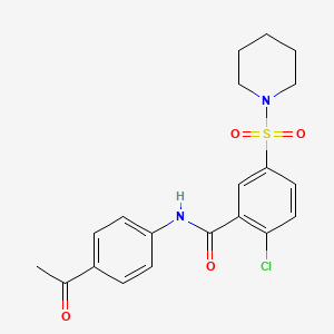 N-(4-acetylphenyl)-2-chloro-5-piperidin-1-ylsulfonylbenzamide