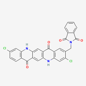 molecular formula C29H15Cl2N3O4 B564048 3,10-Dichloro-2-[(1,3-dioxoisoindol-2-yl)methyl]-5,12-dihydroquinolino[2,3-b]acridine-7,14-dione CAS No. 105781-20-2