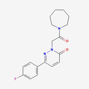 molecular formula C18H20FN3O2 B5640480 2-[2-(1-azepanyl)-2-oxoethyl]-6-(4-fluorophenyl)-3(2H)-pyridazinone 