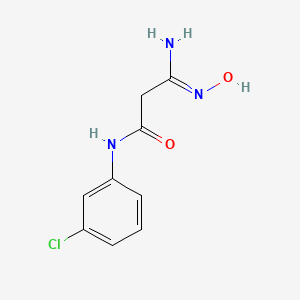 molecular formula C9H10ClN3O2 B5640525 3-amino-N-(3-chlorophenyl)-3-(hydroxyimino)propanamide 