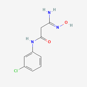 molecular formula C9H10ClN3O2 B5640525 (3Z)-3-amino-N-(3-chlorophenyl)-3-hydroxyiminopropanamide 