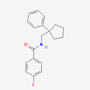 molecular formula C19H20FNO B5640537 4-fluoro-N-[(1-phenylcyclopentyl)methyl]benzamide 