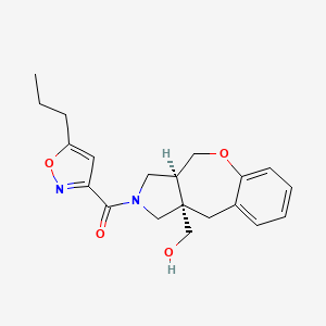 molecular formula C20H24N2O4 B5640580 [(3aS*,10aS*)-2-[(5-propylisoxazol-3-yl)carbonyl]-2,3,3a,4-tetrahydro-1H-[1]benzoxepino[3,4-c]pyrrol-10a(10H)-yl]methanol 