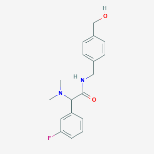 molecular formula C18H21FN2O2 B5640594 2-(dimethylamino)-2-(3-fluorophenyl)-N-[4-(hydroxymethyl)benzyl]acetamide 