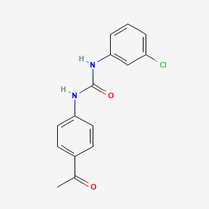 molecular formula C15H13ClN2O2 B5640597 N-(4-acetylphenyl)-N'-(3-chlorophenyl)urea CAS No. 545353-41-1