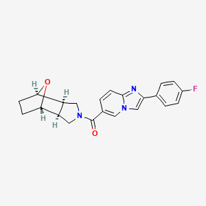 molecular formula C22H20FN3O2 B5640615 (3aR*,4R*,7S*,7aS*)-2-{[2-(4-fluorophenyl)imidazo[1,2-a]pyridin-6-yl]carbonyl}octahydro-1H-4,7-epoxyisoindole 