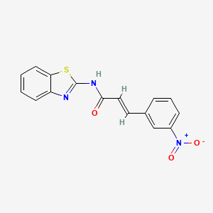 molecular formula C16H11N3O3S B5640622 N-1,3-benzothiazol-2-yl-3-(3-nitrophenyl)acrylamide 