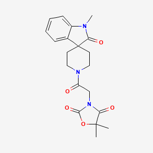 molecular formula C20H23N3O5 B5640627 5,5-dimethyl-3-[2-(1-methyl-2-oxo-1,2-dihydro-1'H-spiro[indole-3,4'-piperidin]-1'-yl)-2-oxoethyl]-1,3-oxazolidine-2,4-dione 