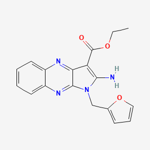 molecular formula C18H16N4O3 B5640636 ethyl 2-amino-1-(2-furylmethyl)-1H-pyrrolo[2,3-b]quinoxaline-3-carboxylate 
