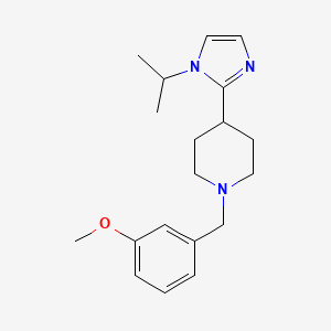 molecular formula C19H27N3O B5640655 4-(1-isopropyl-1H-imidazol-2-yl)-1-(3-methoxybenzyl)piperidine 