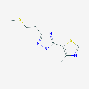 molecular formula C13H20N4S2 B5640663 1-tert-butyl-5-(4-methyl-1,3-thiazol-5-yl)-3-[2-(methylthio)ethyl]-1H-1,2,4-triazole 