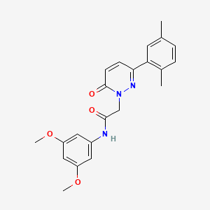 molecular formula C22H23N3O4 B5640669 N-(3,5-dimethoxyphenyl)-2-[3-(2,5-dimethylphenyl)-6-oxopyridazin-1(6H)-yl]acetamide 