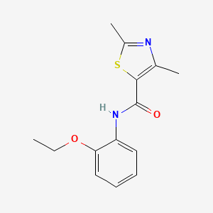 molecular formula C14H16N2O2S B5640676 N-(2-ethoxyphenyl)-2,4-dimethyl-1,3-thiazole-5-carboxamide 