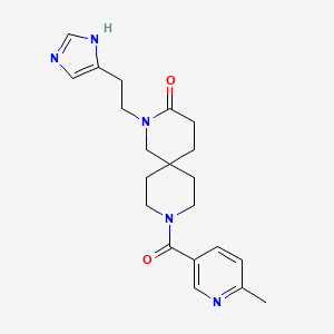 2-[2-(1H-imidazol-4-yl)ethyl]-9-[(6-methylpyridin-3-yl)carbonyl]-2,9-diazaspiro[5.5]undecan-3-one