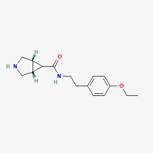 molecular formula C16H22N2O2 B5640742 (1R*,5S*,6r)-N-[2-(4-ethoxyphenyl)ethyl]-3-azabicyclo[3.1.0]hexane-6-carboxamide 