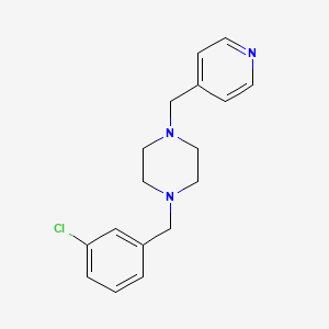 molecular formula C17H20ClN3 B5640746 1-(3-chlorobenzyl)-4-(4-pyridinylmethyl)piperazine 