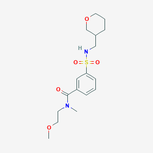 N-(2-methoxyethyl)-N-methyl-3-{[(tetrahydro-2H-pyran-3-ylmethyl)amino]sulfonyl}benzamide
