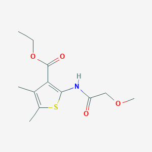 molecular formula C12H17NO4S B5640798 ethyl 2-[(methoxyacetyl)amino]-4,5-dimethyl-3-thiophenecarboxylate 