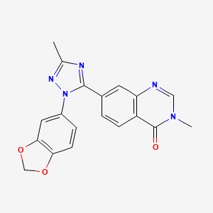 molecular formula C19H15N5O3 B5640817 7-[1-(1,3-benzodioxol-5-yl)-3-methyl-1H-1,2,4-triazol-5-yl]-3-methylquinazolin-4(3H)-one 