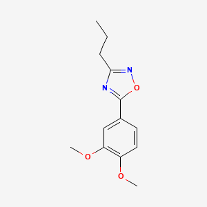 molecular formula C13H16N2O3 B5640823 5-(3,4-dimethoxyphenyl)-3-propyl-1,2,4-oxadiazole 