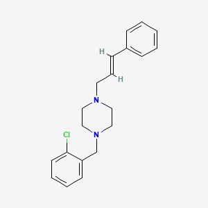 molecular formula C20H23ClN2 B5640840 1-(2-chlorobenzyl)-4-(3-phenyl-2-propen-1-yl)piperazine 