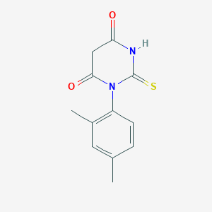 molecular formula C12H12N2O2S B5640859 1-(2,4-dimethylphenyl)-2-thioxodihydro-4,6(1H,5H)-pyrimidinedione 