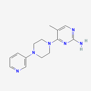 molecular formula C14H18N6 B5640871 5-methyl-4-(4-pyridin-3-ylpiperazin-1-yl)pyrimidin-2-amine 