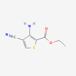 molecular formula C8H8N2O2S B564089 Ethyl 3-amino-4-cyanothiophene-2-carboxylate CAS No. 102123-27-3