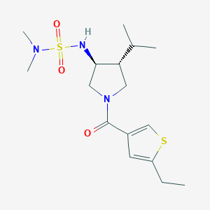 molecular formula C16H27N3O3S2 B5640902 N'-{(3S*,4R*)-1-[(5-ethyl-3-thienyl)carbonyl]-4-isopropyl-3-pyrrolidinyl}-N,N-dimethylsulfamide 