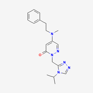 molecular formula C19H24N6O B5640911 2-[(4-isopropyl-4H-1,2,4-triazol-3-yl)methyl]-5-[methyl(2-phenylethyl)amino]pyridazin-3(2H)-one 